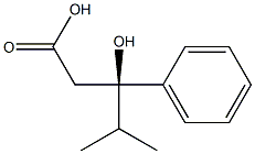 [R,(+)]-3-Hydroxy-4-methyl-3-phenylvaleric acid 구조식 이미지