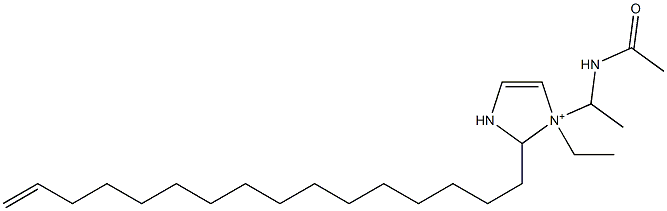 1-[1-(Acetylamino)ethyl]-1-ethyl-2-(15-hexadecenyl)-4-imidazoline-1-ium 구조식 이미지