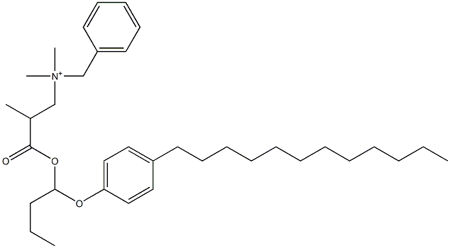 N,N-Dimethyl-N-benzyl-N-[2-[[1-(4-dodecylphenyloxy)butyl]oxycarbonyl]propyl]aminium 구조식 이미지