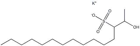 2-Hydroxypentadecane-3-sulfonic acid potassium salt Structure