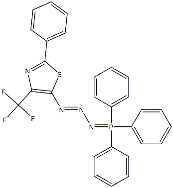 4-(Trifluoromethyl)-2-phenyl-5-[3-(triphenylphosphoranylidene)triazen-1-yl]thiazole 구조식 이미지