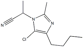 4-Butyl-5-chloro-1-(1-cyanoethyl)-2-methyl-1H-imidazole Structure