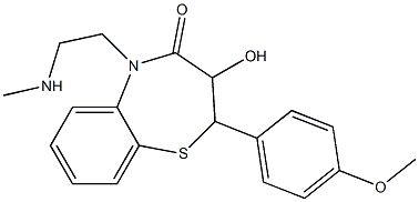 5-[2-(Methylamino)ethyl]-3-hydroxy-2,3-dihydro-2-(4-methoxyphenyl)-1,5-benzothiazepin-4(5H)-one Structure