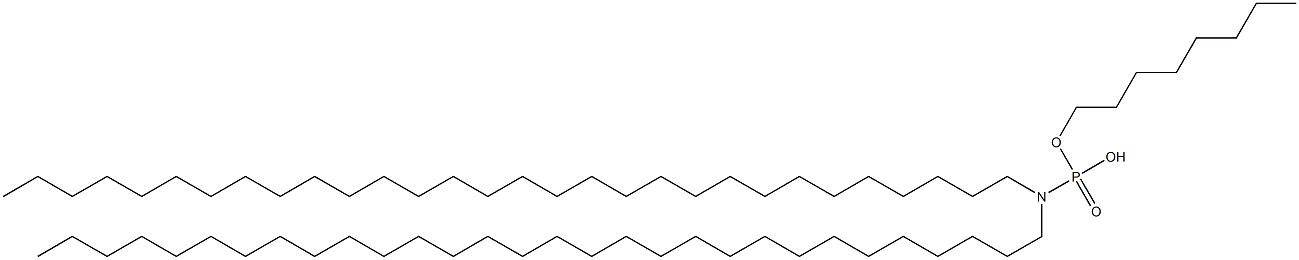 N,N-Ditriacontylamidophosphoric acid hydrogen octyl ester 구조식 이미지