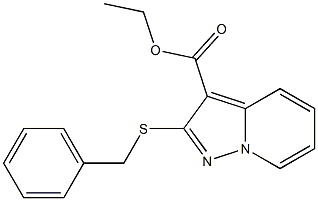 2-[[Phenylmethyl]thio]pyrazolo[1,5-a]pyridine-3-carboxylic acid ethyl ester 구조식 이미지