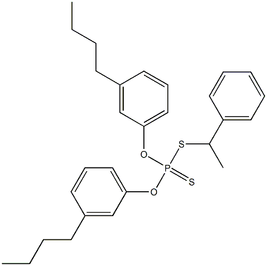 Dithiophosphoric acid O,O-bis(3-butylphenyl)S-(1-phenylethyl) ester 구조식 이미지