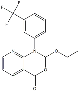 1-[3-(Trifluoromethyl)phenyl]-1,2-dihydro-2-ethoxy-4H-pyrido[2,3-d][1,3]oxazin-4-one Structure