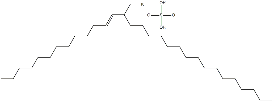 Sulfuric acid 2-(1-tridecenyl)octadecyl=potassium ester salt 구조식 이미지