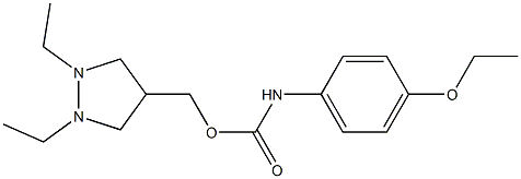 4-Ethoxyphenylcarbamic acid 1,2-diethylpyrazolidin-4-ylmethyl ester 구조식 이미지