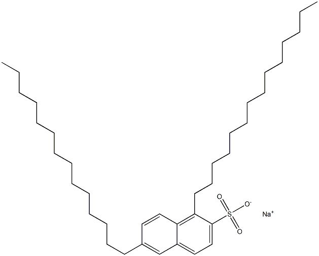 1,6-Ditetradecyl-2-naphthalenesulfonic acid sodium salt 구조식 이미지