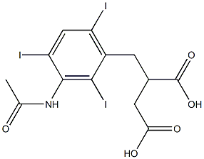 2-(3-Acetylamino-2,4,6-triiodobenzyl)succinic acid Structure