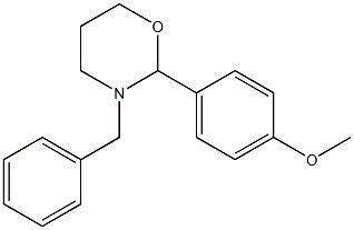 2-(4-Methoxyphenyl)-3-benzyltetrahydro-2H-1,3-oxazine 구조식 이미지