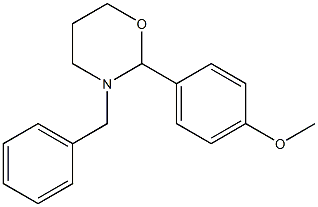 2-(4-Methoxyphenyl)-3-benzyltetrahydro-2H-1,3-oxazine Structure