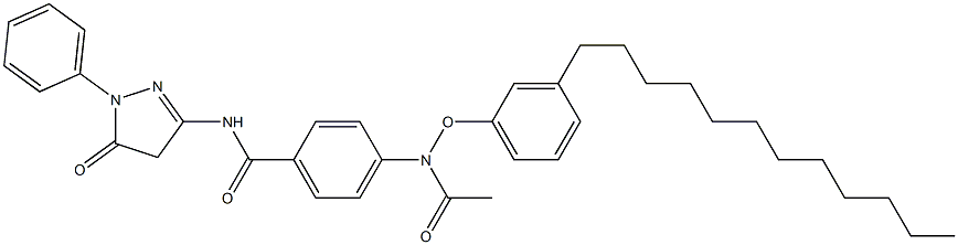 N-(1-Phenyl-5-oxo-2-pyrazolin-3-yl)-4-[(3-dodecylphenoxy)acetylamino]benzamide Structure