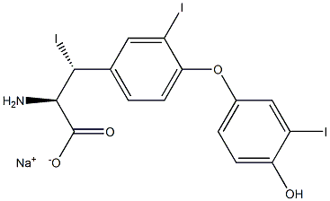 (2R,3R)-2-Amino-3-[4-(4-hydroxy-3-iodophenoxy)-3-iodophenyl]-3-iodopropanoic acid sodium salt Structure
