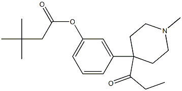 3,3-Dimethylbutanoic acid 3-(1-methyl-4-propanoylpiperidin-4-yl)phenyl ester 구조식 이미지