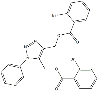 1-Phenyl-1H-1,2,3-triazole-4,5-bis(methanol)bis(2-bromobenzoate) Structure