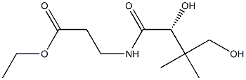 (+)-3-[[(R)-2,4-Dihydroxy-3,3-dimethyl-1-oxobutyl]amino]propanoic acid ethyl ester 구조식 이미지