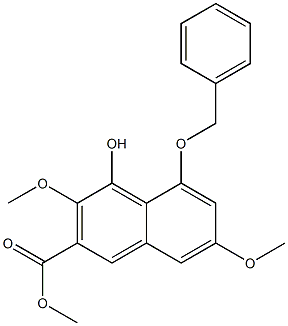 5-(Benzyloxy)-4-hydroxy-3,7-dimethoxynaphthalene-2-carboxylic acid methyl ester 구조식 이미지