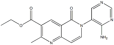 6-(4-Amino-5-pyrimidinyl)-2-methyl-5-oxo-5,6-dihydro-1,6-naphthyridine-3-carboxylic acid ethyl ester Structure
