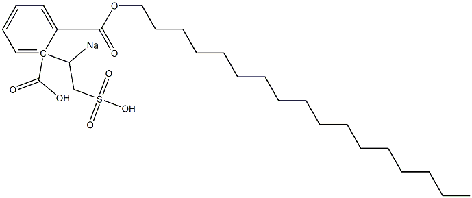 Phthalic acid 1-heptadecyl 2-(1-sodiosulfoethyl) ester Structure