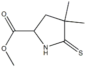 4,4-Dimethyl-5-thioxopyrrolidine-2-carboxylic acid methyl ester Structure