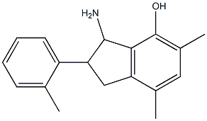 3-Amino-2,3-dihydro-5,7-dimethyl-2-(2-methylphenyl)-1H-inden-4-ol 구조식 이미지