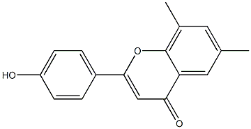 2-(4-Hydroxyphenyl)-6,8-dimethyl-4H-1-benzopyran-4-one Structure