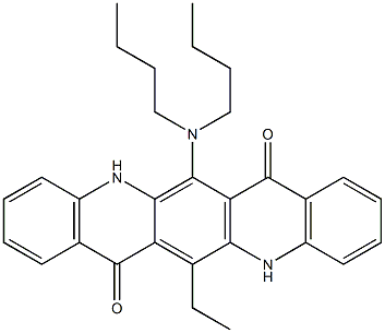 6-(Dibutylamino)-13-ethyl-5,12-dihydroquino[2,3-b]acridine-7,14-dione 구조식 이미지