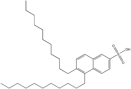 5,6-Diundecyl-2-naphthalenesulfonic acid Structure