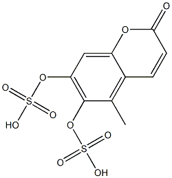 6,7-Di(sulfooxy)-5-methyl-2H-1-benzopyran-2-one Structure