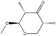 (2R,3S,5R)-2-Methoxy-3,5-dimethyl-2,3,5,6-tetrahydro-4H-pyran-4-one Structure