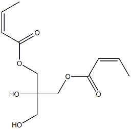 Bisisocrotonic acid 2-hydroxy-2-(hydroxymethyl)propane-1,3-diyl ester Structure