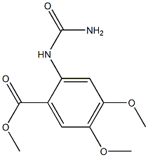 4,5-Dimethoxy-2-ureidobenzoic acid methyl ester 구조식 이미지