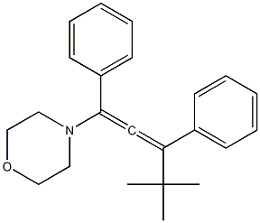 4-(1,3-Diphenyl-4,4-dimethyl-1,2-pentadienyl)morpholine Structure