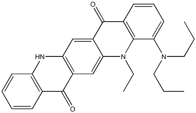 4-(Dipropylamino)-5-ethyl-5,12-dihydroquino[2,3-b]acridine-7,14-dione Structure