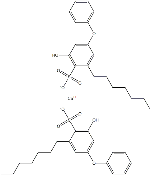 Bis(5-hydroxy-3-heptyl[oxybisbenzene]-4-sulfonic acid)calcium salt Structure