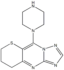 8,9-Dihydro-5-(piperazin-1-yl)-7H-thiopyrano[3,2-d][1,2,4]triazolo[1,5-a]pyrimidine Structure