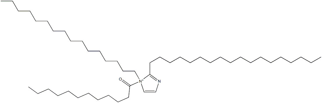 1-Hexadecyl-2-octadecyl-1-dodecanoyl-1H-imidazol-1-ium Structure