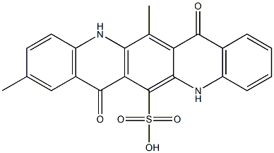 5,7,12,14-Tetrahydro-9,13-dimethyl-7,14-dioxoquino[2,3-b]acridine-6-sulfonic acid 구조식 이미지