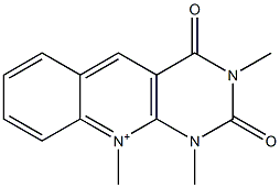 1,2,3,4-Tetrahydro-1,3,10-trimethyl-2,4-dioxopyrimido[4,5-b]quinolin-10-ium 구조식 이미지