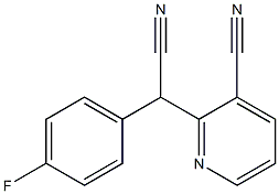 (3-Cyano-2-pyridinyl)(4-fluorophenyl)acetonitrile 구조식 이미지