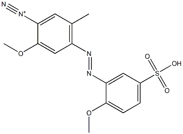 2-Methoxy-4-[(2-methoxy-5-sulfophenyl)azo]-5-methylbenzenediazonium 구조식 이미지