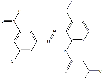 2-Acetyl-2'-(3-chloro-5-nitrophenylazo)-3'-methoxyacetanilide 구조식 이미지