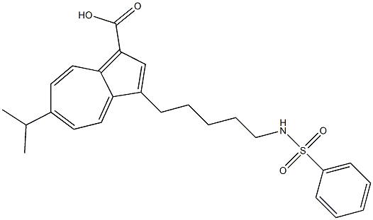 6-Isopropyl-3-[5-(phenylsulfonylamino)pentyl]azulene-1-carboxylic acid Structure