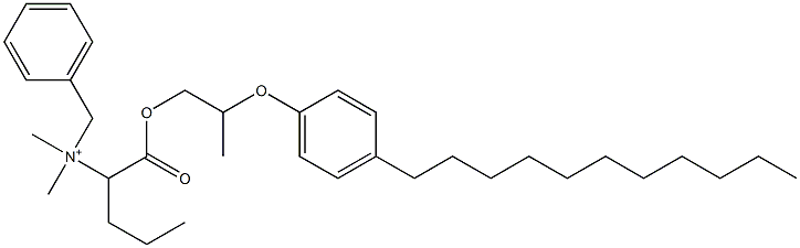 N,N-Dimethyl-N-benzyl-N-[1-[[2-(4-undecylphenyloxy)propyl]oxycarbonyl]butyl]aminium 구조식 이미지