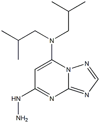 5-Hydrazino-7-diisobutylamino[1,2,4]triazolo[1,5-a]pyrimidine 구조식 이미지