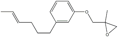 3-(4-Hexenyl)phenyl 2-methylglycidyl ether Structure