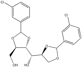 2-O,3-O:5-O,6-O-Bis(3-chlorobenzylidene)-L-glucitol 구조식 이미지