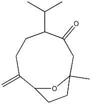 3,6-Epoxy-3-methyl-7-methylene-10-isopropylcyclodecan-1-one 구조식 이미지